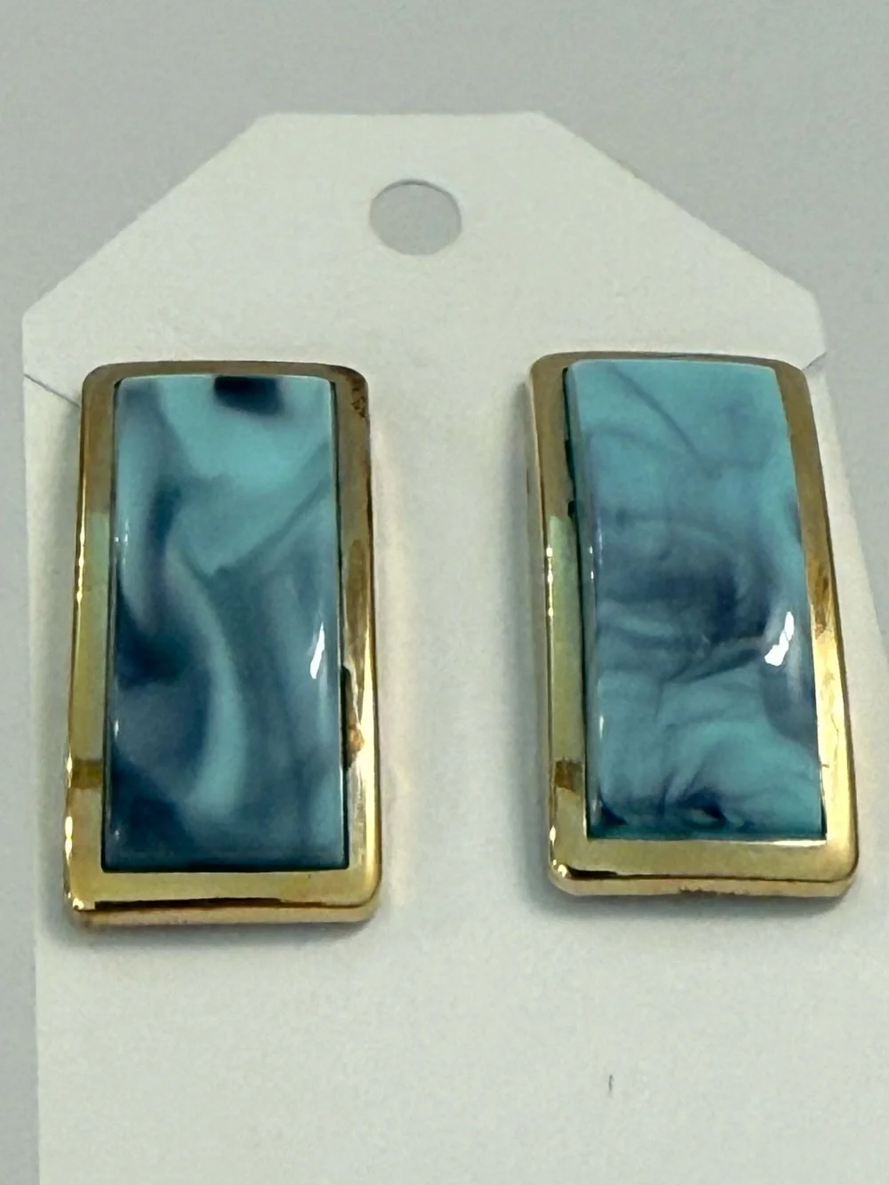 Vintage MCM Marbled Lucite Large Cufflinks